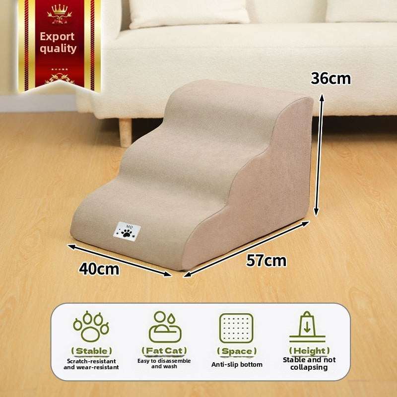 Cloud-Step High-Elastic Pet Stairs | Multi-Layer Support | Washable & Non-Slip