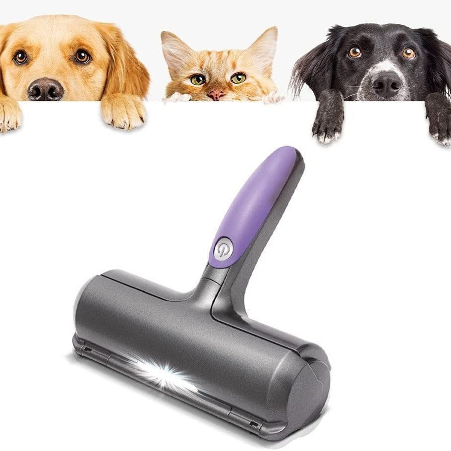 LED Light Pet Hair Remover Roller - Reusable High-Visibility Fur & Lint Remover for Furniture
