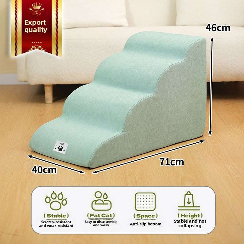 Cloud-Step High-Elastic Pet Stairs | Multi-Layer Support | Washable & Non-Slip