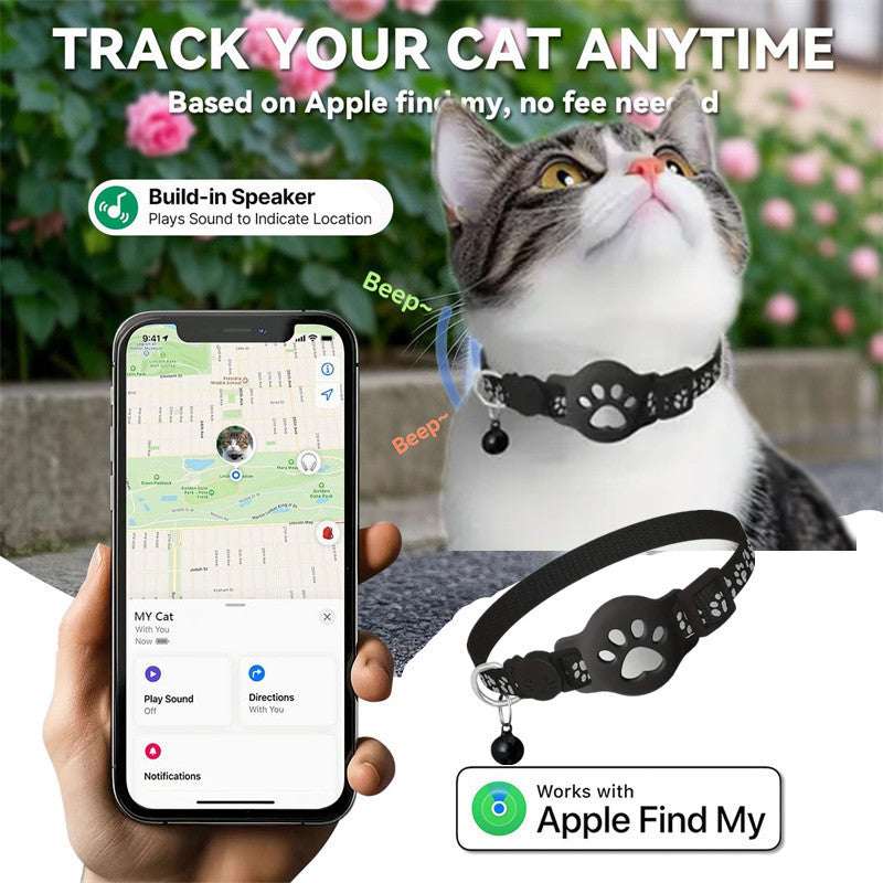 Aura Nova AirTag Cat Collar Tag blue