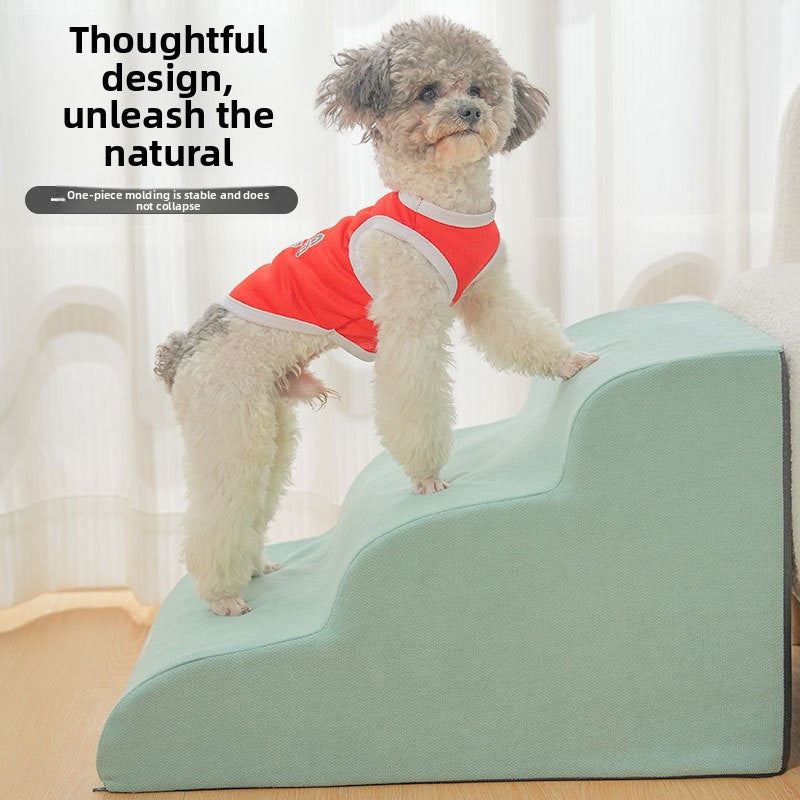Cloud-Step High-Elastic Pet Stairs | Multi-Layer Support | Washable & Non-Slip