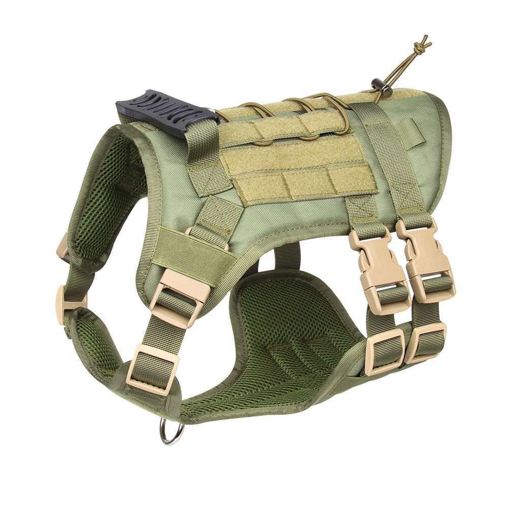 Elite No-Pull Tactical Dog Harness - Heavy Duty Oxford K9 Vest for Medium to Large Dogs