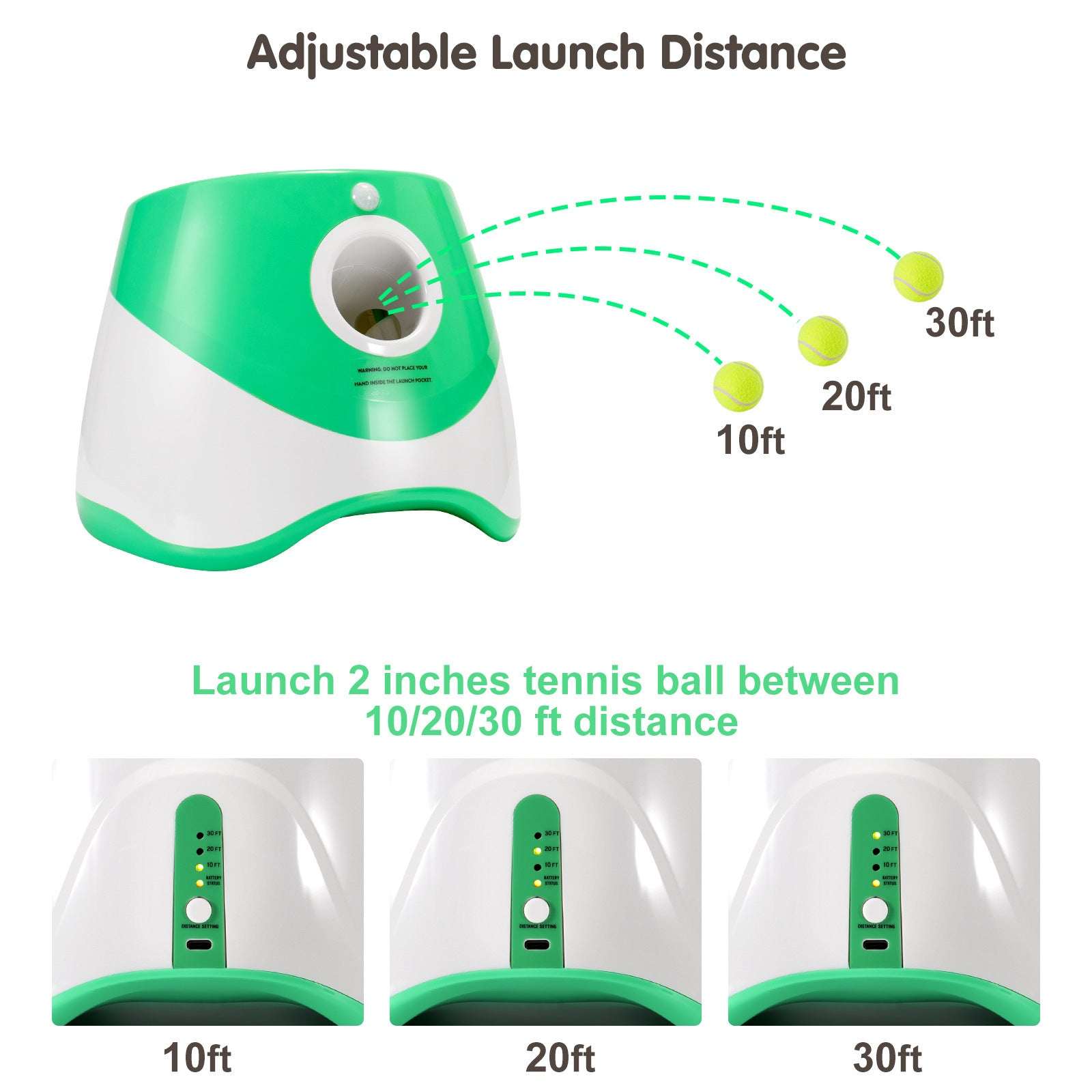 AuraNova Automatic Dog Ball Launcher – Interactive Tennis Ball Thrower For Small Sizes