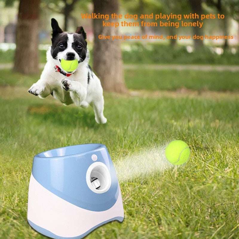 AuraNova Automatic Dog Ball Launcher – Interactive Tennis Ball Thrower For Small Sizes