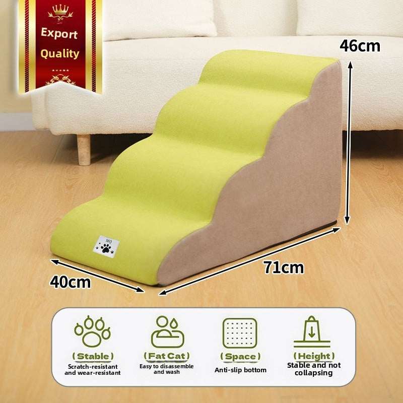 Cloud-Step High-Elastic Pet Stairs | Multi-Layer Support | Washable & Non-Slip