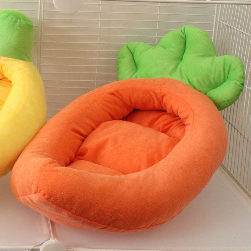 Cozy Banana Pet Bed - Breathable Crystal Velvet Sofa for Cats & Dogs