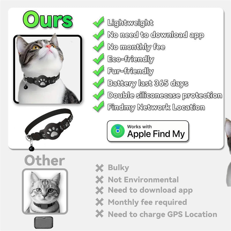 Aura Nova AirTag Cat Collar Tag blue