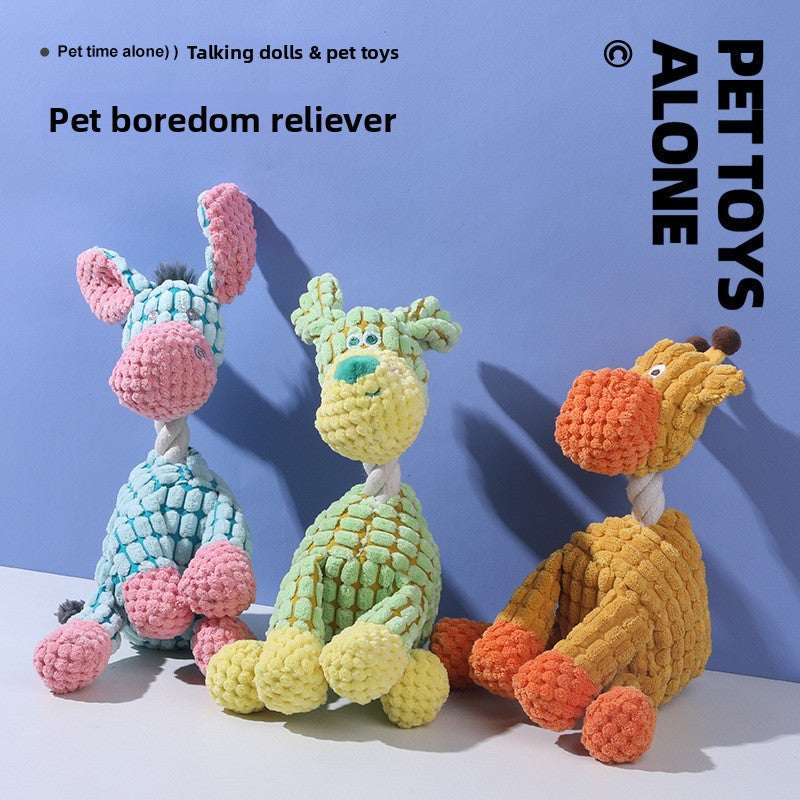 Durable Plush Pet Chew Toy - Interactive Dog Toy