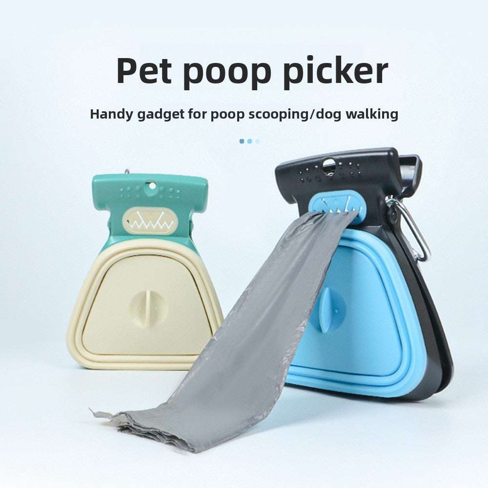 Portable Pet Waste Picker Tool folded