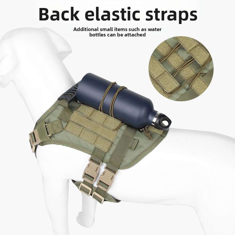 Elite No-Pull Tactical Dog Harness - Heavy Duty Oxford K9 Vest for Medium to Large Dogs