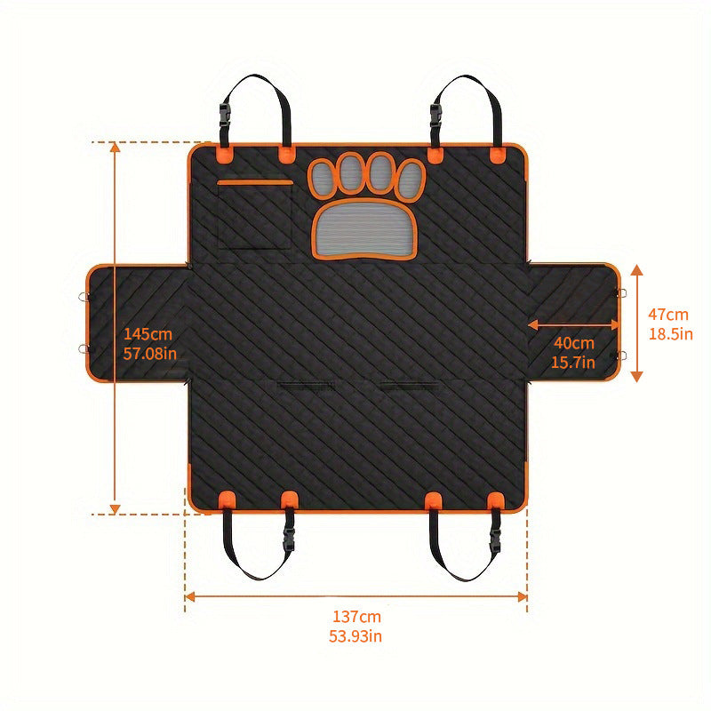 Premium Waterproof Dog Car Seat Cover Hammock - Heavy Duty Scratchproof & Non-Slip Protector for Cars & SUVs