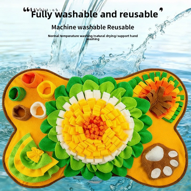 Aura Enrichment Snuffle Mat: The 63x42cm Foraging Floor - Designer Mental Workout & Slow Feeder for Happy, Calm Dogs